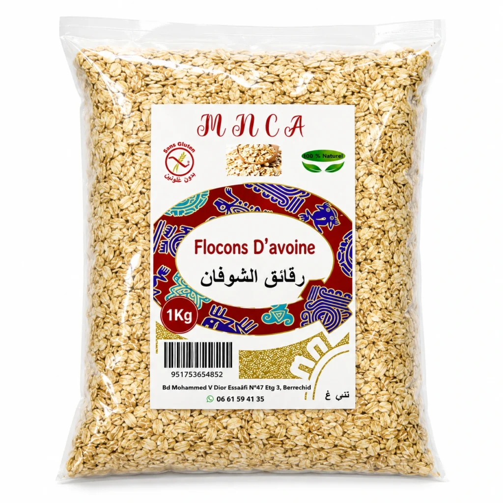 mnca flocons d'avoine 1kg