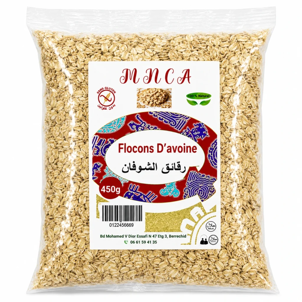 mnca flocons d'avoine 450g