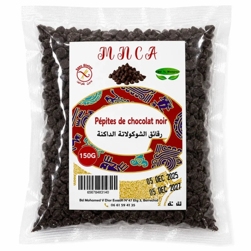 mnca pepites de chocolat noir 150g mnca pépites de chocolat noir 150g