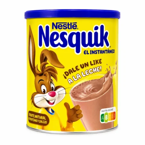 Boîte jaune Nestlé Nesquik El Instantáneo sans gluten 390g