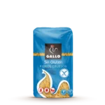 Gallo Fideos Gruesos Sans Gluten 450g, vermicelles épais sans gluten en sachet bleu.