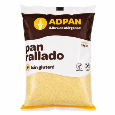 ADPAN Pan Rallado sans gluten 1 kg sur fond blanc