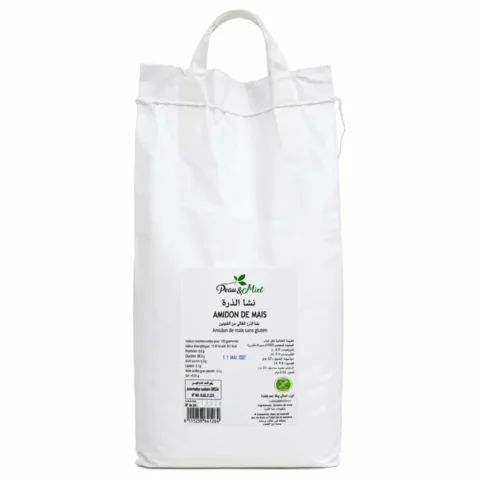 Sac d’amidon de maïs sans gluten Peau et Miel 5kg sur fond blanc