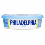Philadelphia Light sans gluten 200g fromage à tartiner léger texture crémeuse emballage bleu sur fond blanc