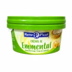 Reny Picot crème à l’emmental sans gluten 125g en pot avec couvercle vert sur fond blanc