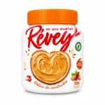 Pot Révey délice de cacahuètes sans gluten 350g avec couvercle orange sur fond blanc