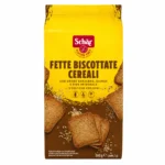 Schär Fette Biscottate Cereali 260g biscottes sans gluten aux céréales sur fond blanc