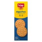 Schär Digestive 150g, biscuits digestifs sans gluten riches en fibres en 3 portions individuelles.