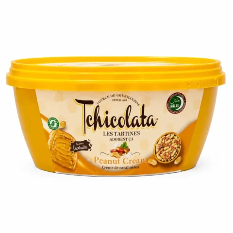 Pot Chicolata Peanut Cream crème de cacahuètes sans gluten 230g sur fond blanc
