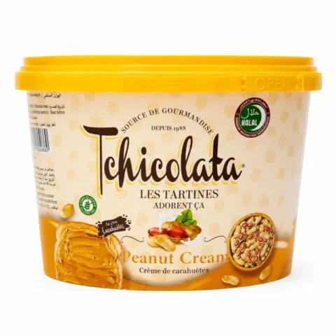 Pot Chicolata Peanut Cream crème de cacahuètes sans gluten 450g sur fond blanc