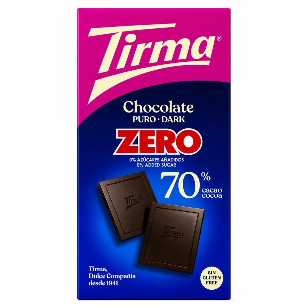 Tirma Zero chocolat noir 70% cacao sans gluten 125g