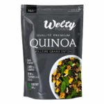 Sachet de quinoa noir Welty Foods sans gluten 500g sur fond blanc