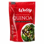 Sachet de quinoa rouge Welty Foods sans gluten 500g sur fond blanc