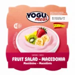 Pack Yogu Meal dessert saveur macédoine de fruits sans gluten 4x125g sur fond blanc