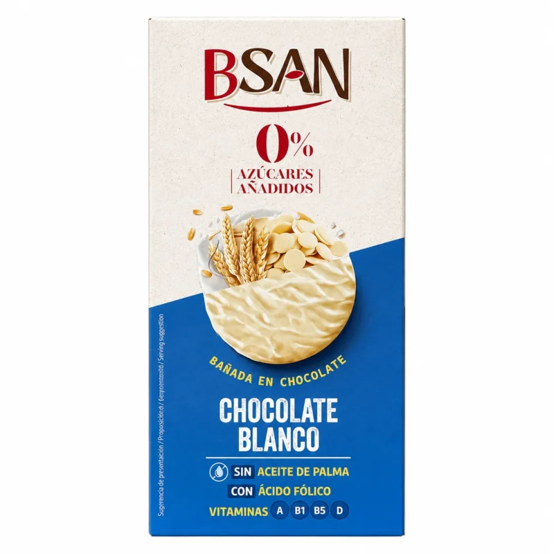 Bsan chocolate Tablette chocolat blanc BSAN 0% sucres ajoutés 120g