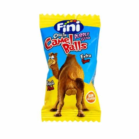 Sachet Fini Camel Balls Bubble Gum 5.5g avec cœur liquide sans gluten