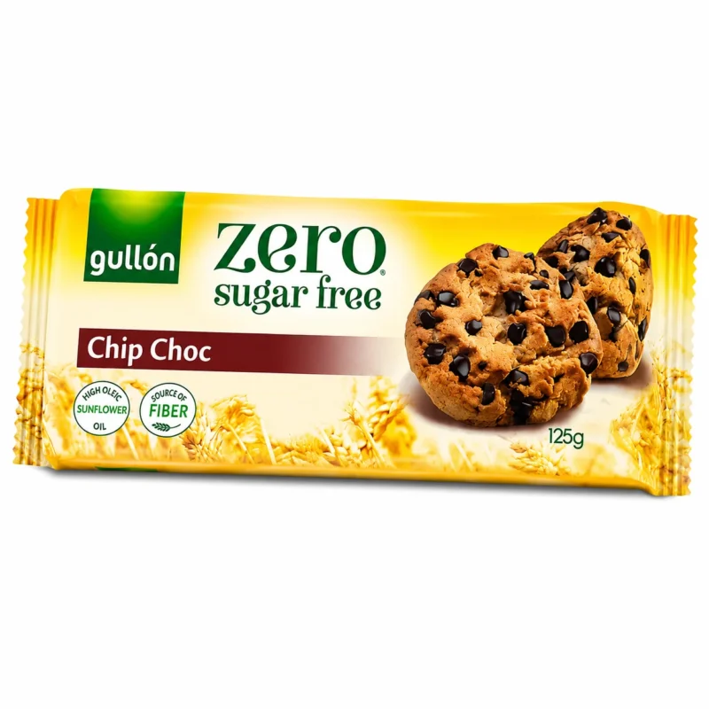 chip choc Gullón Zero Sugar Free Chip Choc 125g biscuits aux pépites de chocolat sans sucres ajoutés