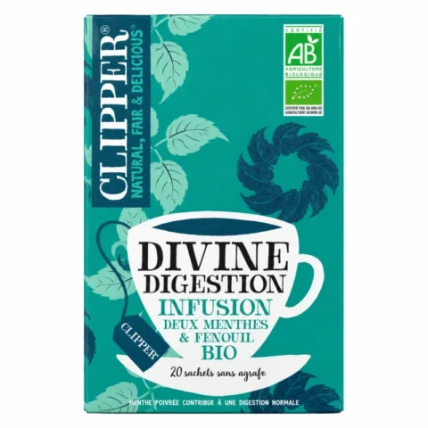 Clipper Divine Digestion infusion bio menthe fenouil 38g