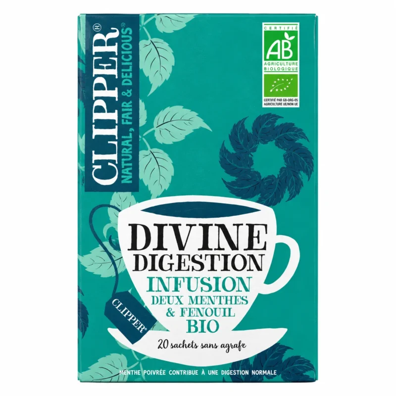 clipper divine Clipper Divine Digestion infusion bio menthe fenouil 38g