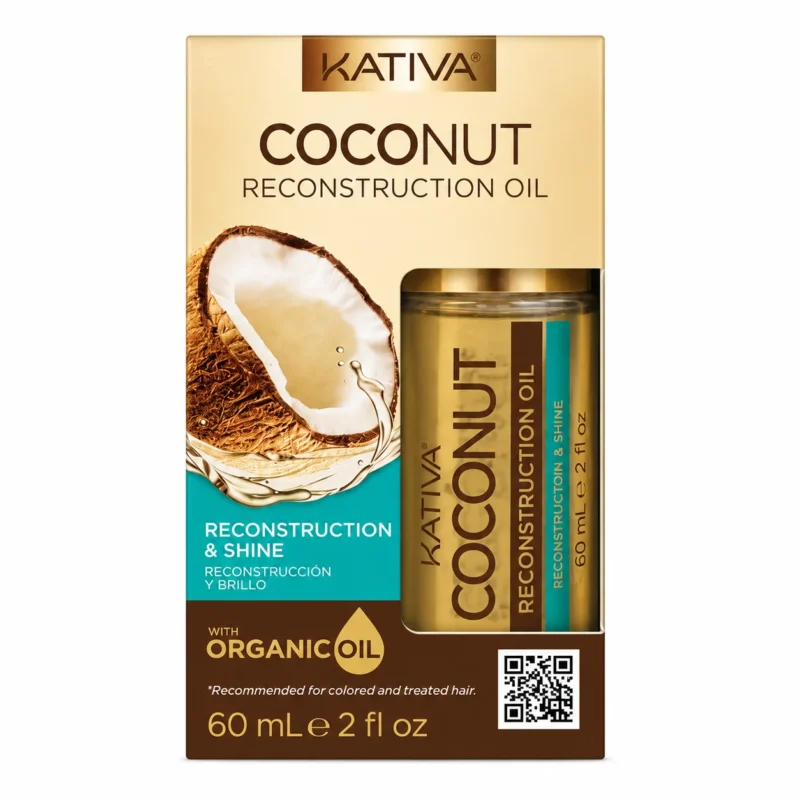 coconut oil Kativa Coconut Reconstruction Oil sans gluten huile de coco 60ml