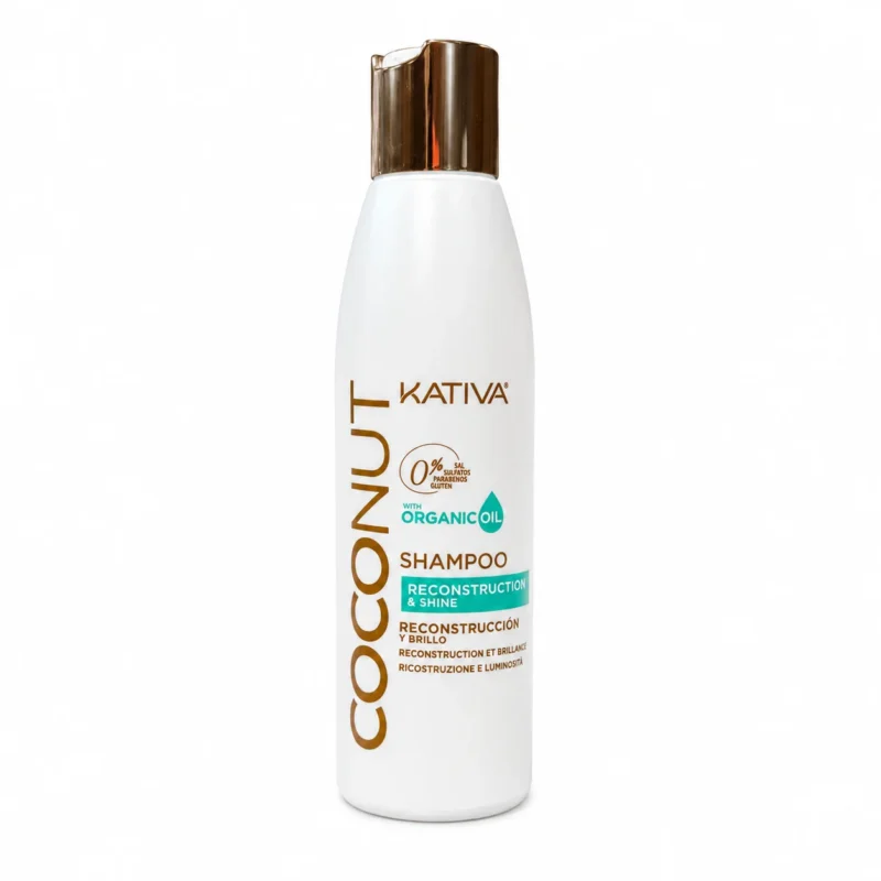coconut shampo Shampooing Kativa Coconut Reconstruction & Shine sans gluten 250ml avec huile de coco bio