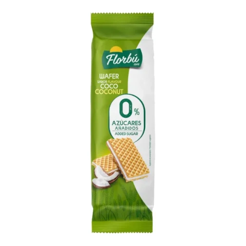 Gaufrettes Florbú Noix de Coco sans sucre ajouté 150g