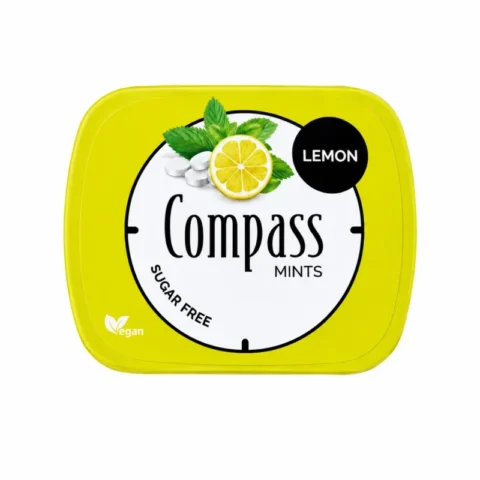 Boîte Compass Mints citron sans sucre vegan 14g