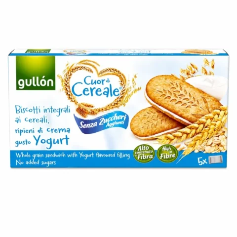 Gullón Cuor di Cereale biscuits céréales fourrés goût yaourt sans sucres ajoutés 5x 220g
