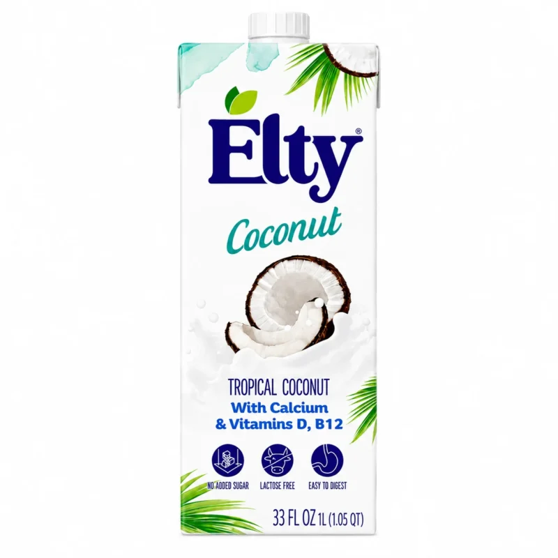elty coconut Boisson Elty Coconut 1L sans sucre sans lactose avec calcium et vitamines D B12