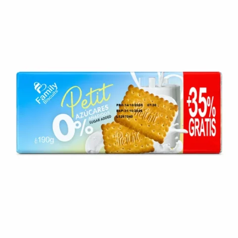 Family Biscuits Petit 0% sucres ajoutés 190g – biscuits croustillants sans sucre ajouté