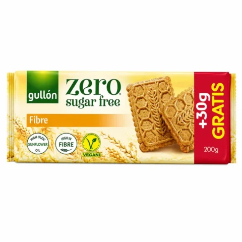 Gullón Zero Sugar Free Fibre 200g biscuits riches en fibres sans sucres ajoutés