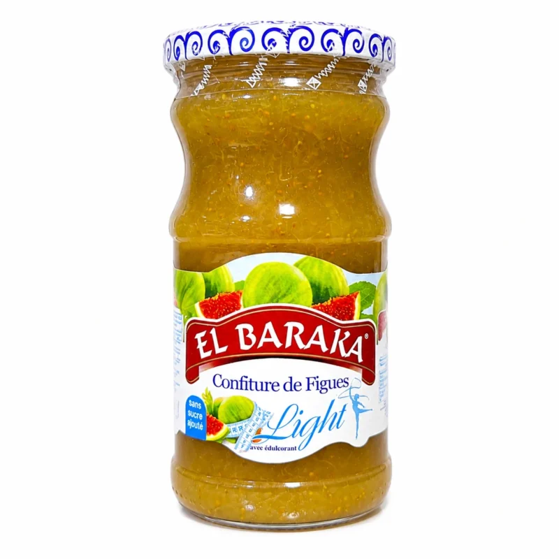 figue Pot de confiture de figues Light El Baraka 400g sans sucre ajouté avec édulcorant