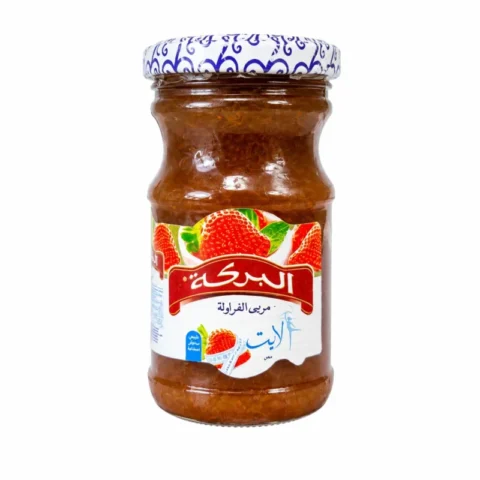 Pot de confiture de fraise Al Baraka sans sucre ajouté 210g