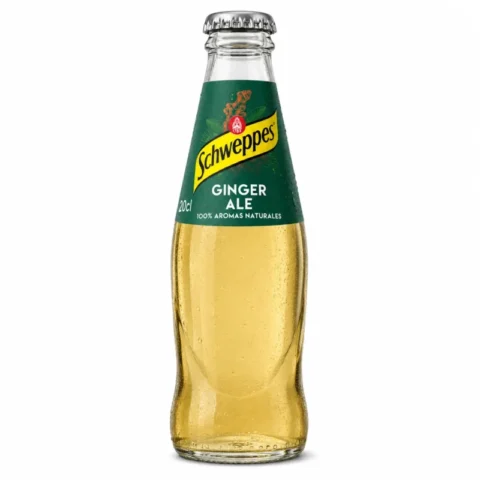Bouteille Schweppes Ginger Ale 20cl boisson pétillante au gingembre sans gluten