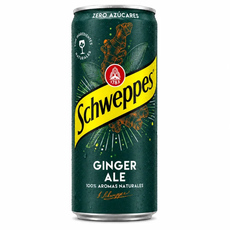 ginger ale 33cl Canette Schweppes Ginger Ale 33cl boisson pétillante au gingembre sans gluten