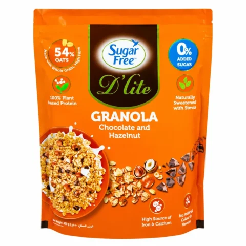 Sugar Free D’lite Granola Chocolat Noisette 450g sans sucre ajouté