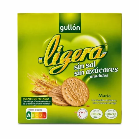 Biscuits Gullón Ligera María sans sucres ajoutés 600g riches en fibres