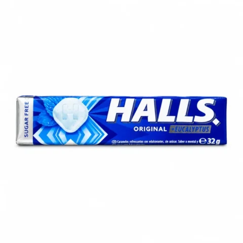 HALLS Original Eucalyptus sans sucres 23g bonbons mentholés