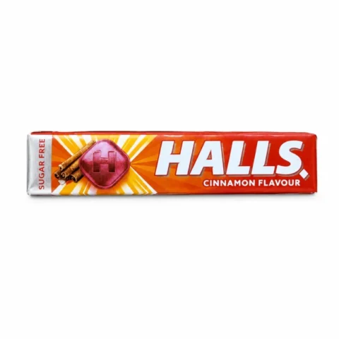 HALLS Cinnamon Flavour sans sucres 32g bonbons goût cannelle