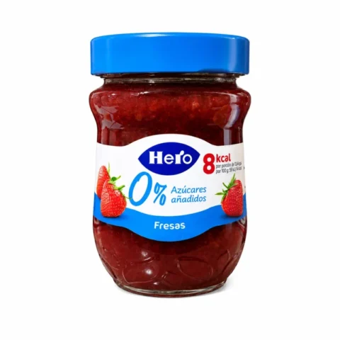 Pot de confiture Hero fraises 0% sucres ajoutés 280g