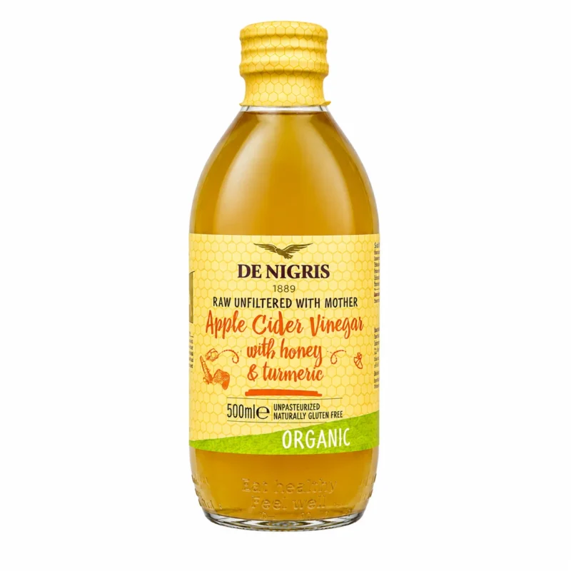 honey turmerie Bouteille De Nigris vinaigre de cidre de pomme bio miel et curcuma 500ml