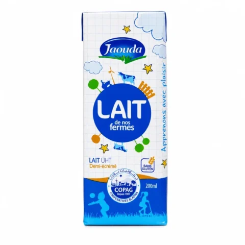 Jaouda lait UHT demi-écrémé sans gluten 200ml