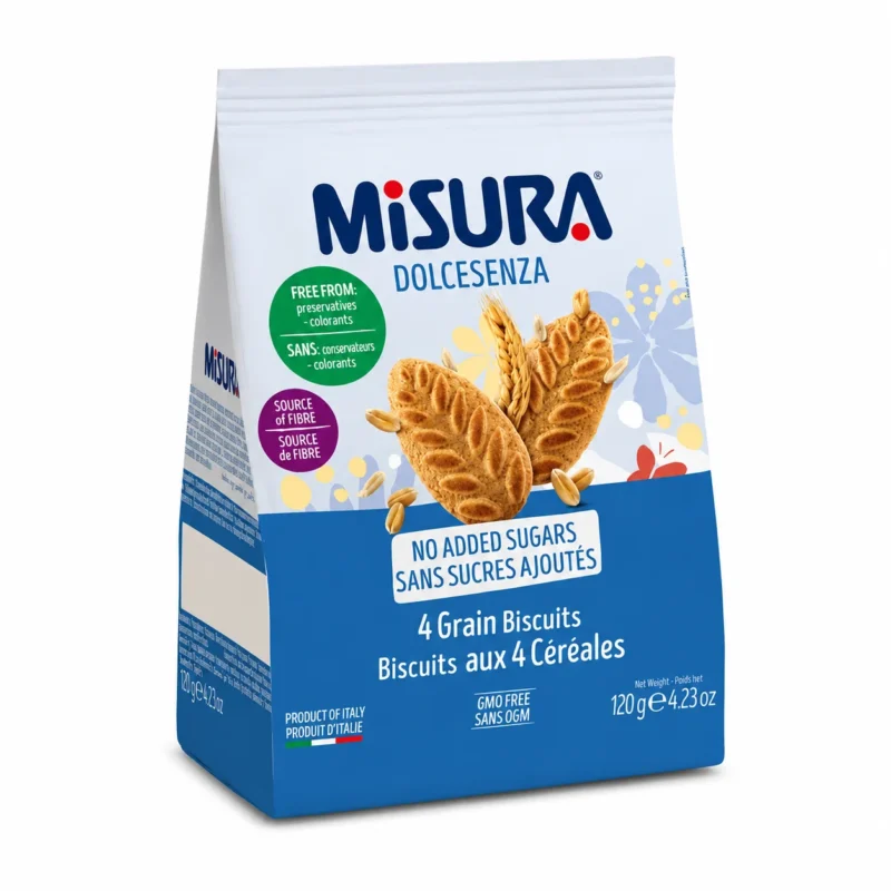 misura 4 grain Misura Dolcesenza biscuits aux 4 céréales sans sucres ajoutés 120g