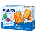 Misura Dolcesenza biscottes sans sucres ajoutés 320g boîte bleue et blanche pour petit-déjeuner