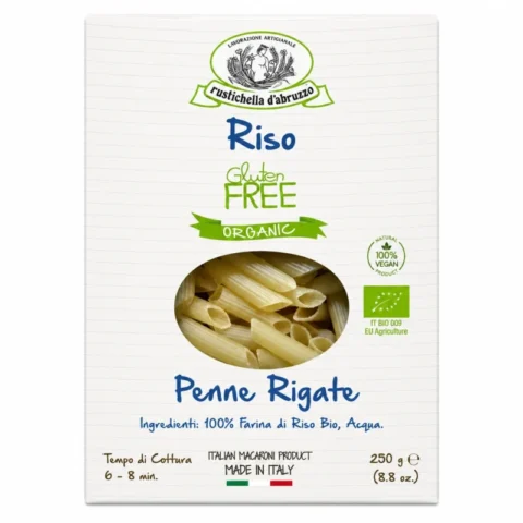Penne Rigate Rustichella d’Abruzzo riz bio sans gluten 250g