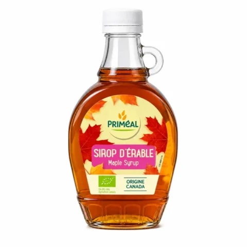 Bouteille Priméal sirop d’érable bio 250ml origine Canada