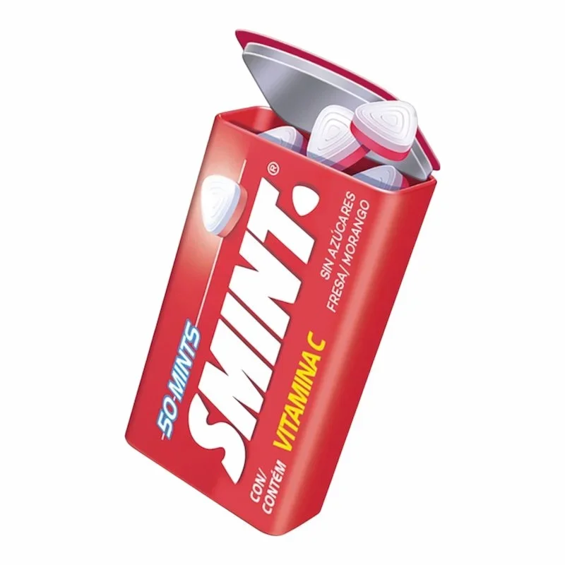 smint rouge Boîte Smint fraise menthe Vitamine C sans sucre 35g