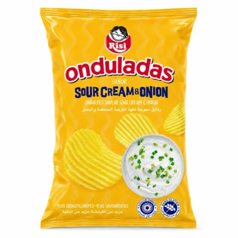 Paquet Risi Onduladas Sour Cream Onion 100g chips sans gluten