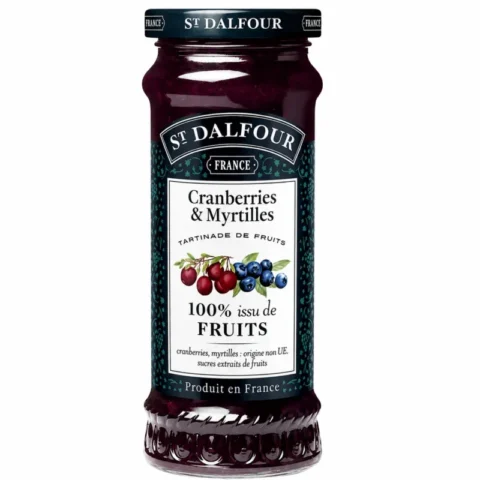 Pot de tartinade Cranberries et Myrtilles ST DALFOUR 284g