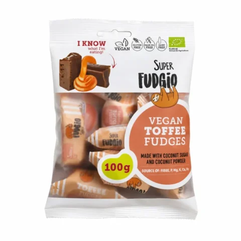 Super Fudgio Vegan Toffee Fudges 100g bio sans gluten au sucre de coco